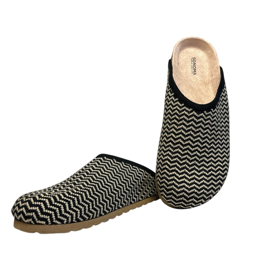 Sonoma Haxleigh Shoes Slip On Women’s Size 8.5 B&W Comfort Knit NIB